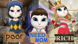 My Talking Angela 2 || POOR vs RICH || Need Mom || My Talking Angela