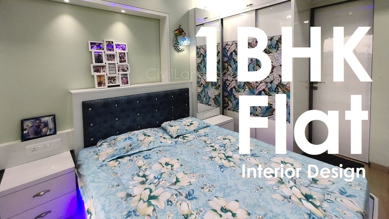 1 BHK Flat Interior Design 450 Square Feet | 1BHK Interior Ideas ...