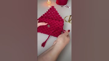 DIY Macrame 🧶 Macrame purse 👛 DIY Handmade Purse 👜 Macrame bag 🛍️ #macrame #macramebag #viralshort .