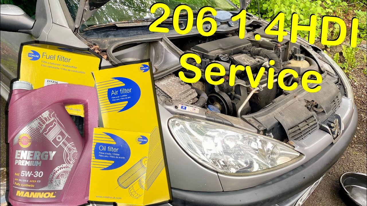 Peugeot 206 1.4 HDI Service DIY / Full Service on 1.4 / 1.6 HDI Engine  (Fiesta/C1/107//Aygo Diesel) 