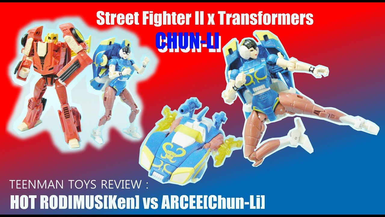 Street Fighters ll xTransformers Hot Rodimus[Ken] vs Arcee[Chun-Li] CHUN-Ll
