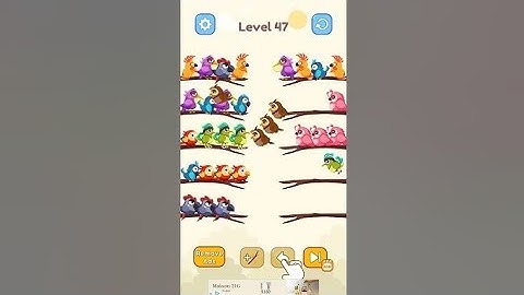 Bird sort 2 colour Puzzle game 🐦 levels 47 #puzzlegame #gameplay #gaming #pubgmobile