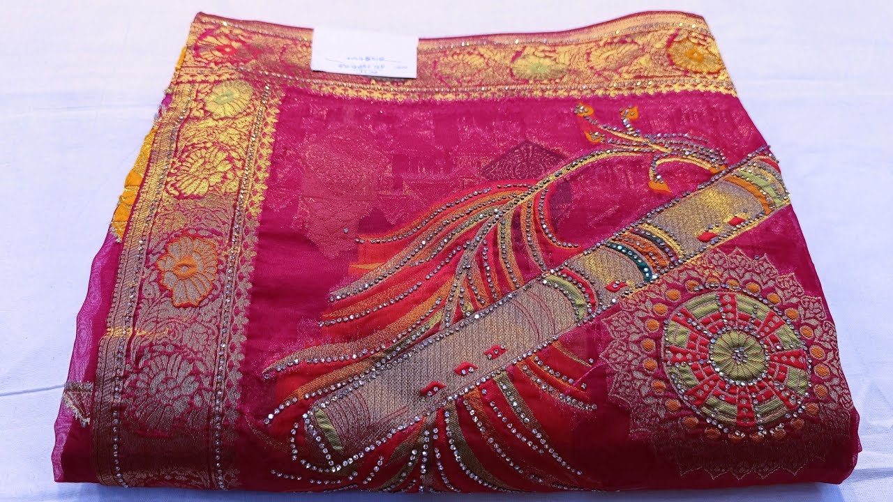 सब की पसंद ओर्गेंज़ा साड़ी इतनी सस्ती😱 आप भी लेलो🛍️ | New Organza Saree #organzasarees #maatarasarees