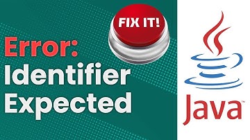Identifier Expected Error (Java Tutorial)