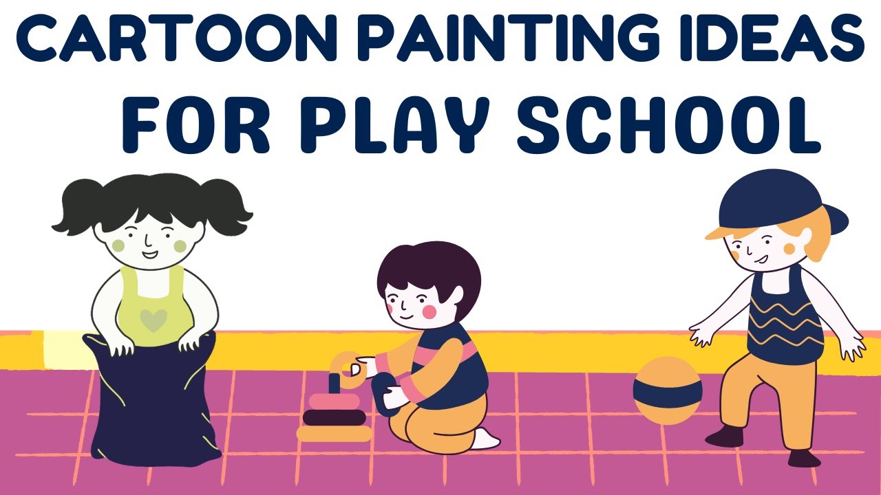 Cartoon Wall Painting for Play School | Play School Wall Art Ideas ...