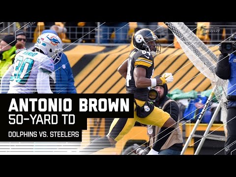 Antonio Brown Roasts the Dolphins Defense for TD! | Dolphins vs. Steelers | NFL Wild Card Highlights