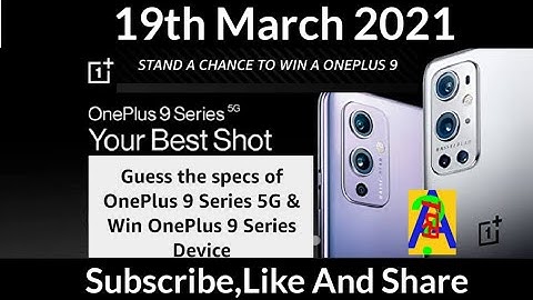 Amazon Oneplus 9 Series Quiz Today Answers | 19 March 2021