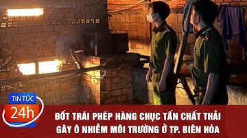 Đốt trái phép hàng chục tấn chất thải gây ô nhiễm môi trường ở TP. Biên Hòa | TIN TỨC 24H