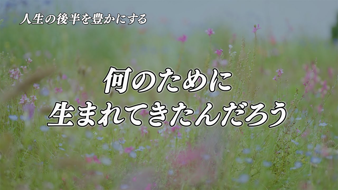 【何のために生まれてきたんだろう】 50代60代に届けたい「人生の後半を豊かにする」メッセージ #名言