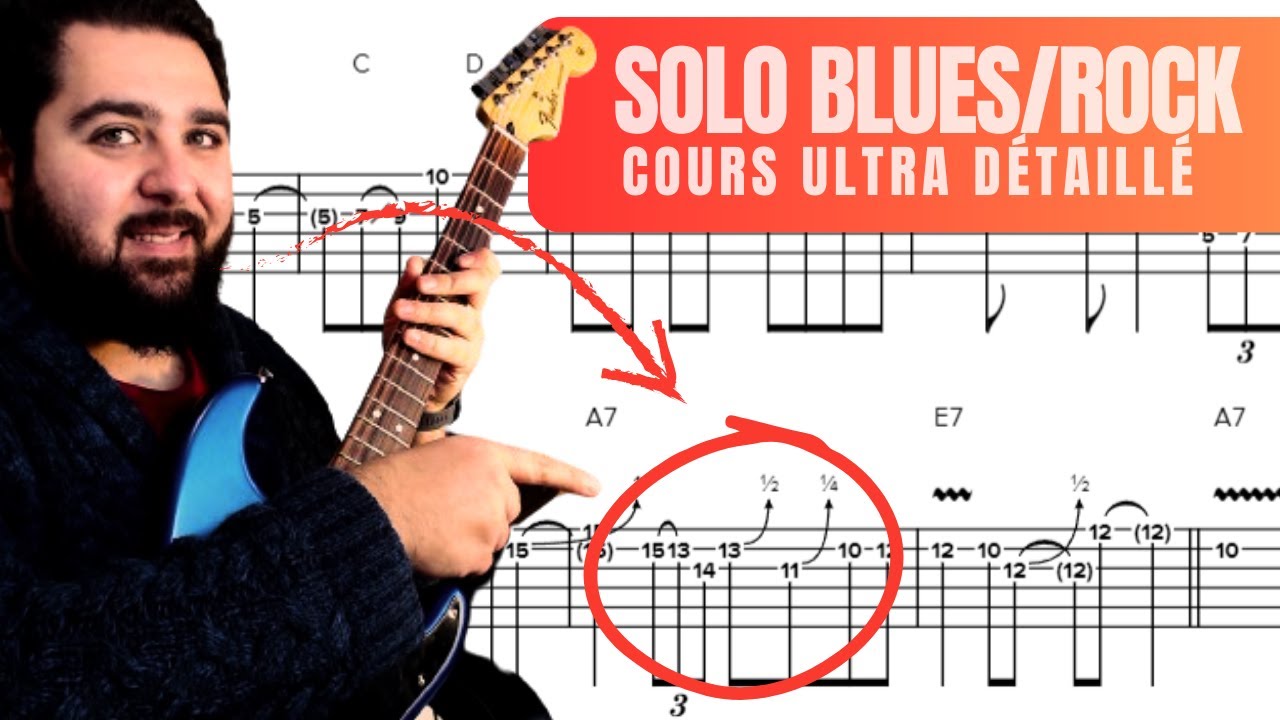 Cours détaillé Blues Rock Rythmique et solo - YouTube