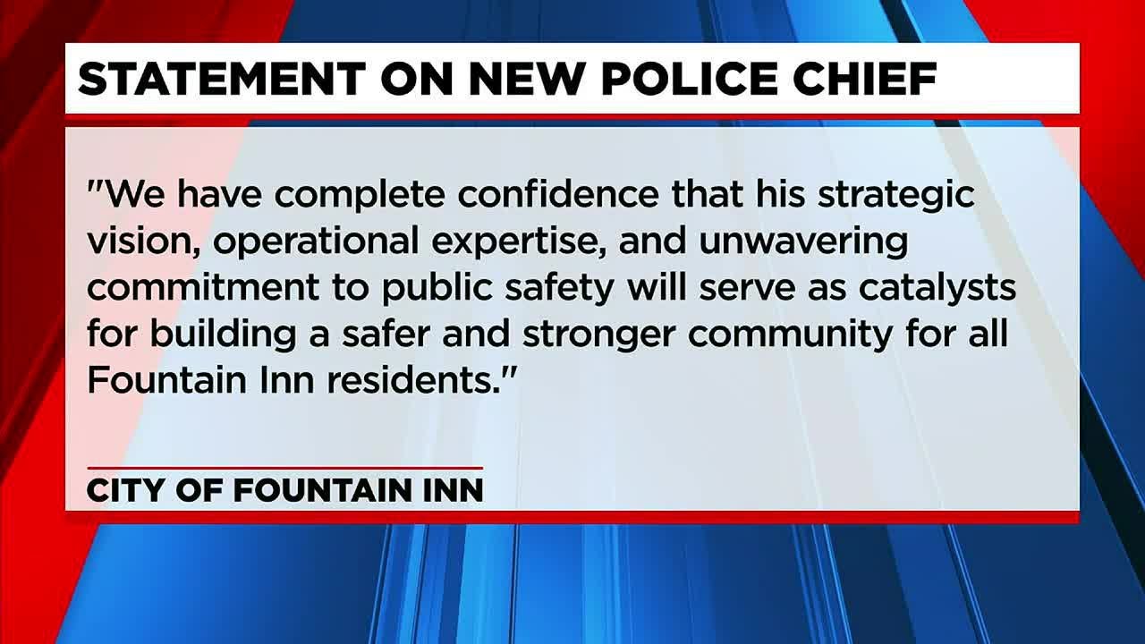 New Fountain Inn Police Chief - YouTube