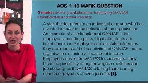 VCE Business Management - Area of Study 1: Answering a 10 Mark Question