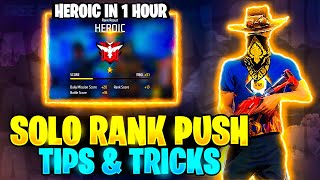 ➠ Heroic Fast Rank Push In 1 Hour | How to reach heroic in free fire | Solo rank push tips #viral