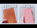 Painting My Notebook Cover | Midori MD Goat Leather Folio