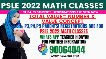 What is TOTAL VALUE= NUMBER X VALUE CONCEPT? | PSLE 2022 Math Coaching Class By Teacher Hidayah
