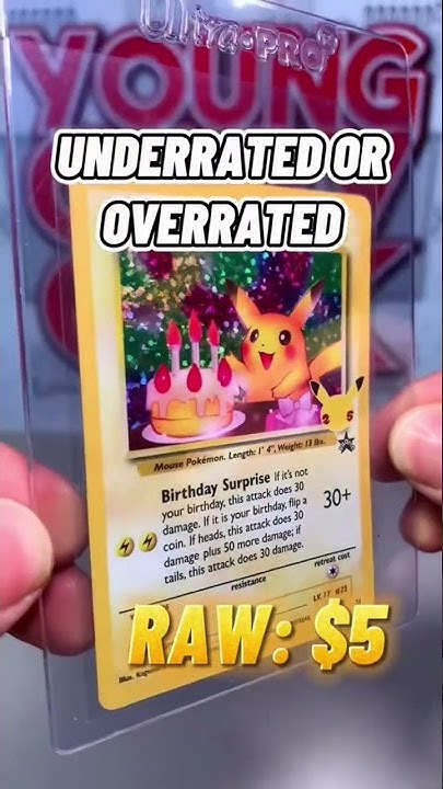 How much is a birthday pikachu card worth
