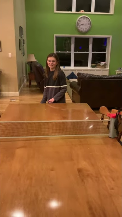 Playing a little ping pong on the kitchen table #shorts