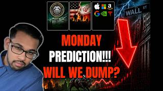🚨 MONDAY PREDICTION! WILL WE DUMP? SPY, QQQ, TSLA, ES, NVDA, AAPL, AMZN, META, AMD, & BTC! 🚀