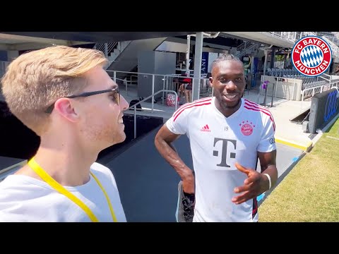 Meeting NFL players at our Behind the Scenes of Washington D.C. United vs. FC Bayern | VLOG