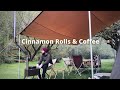 Making Cinnamon Rolls &amp; Coffee on a Wood Stove while Camping