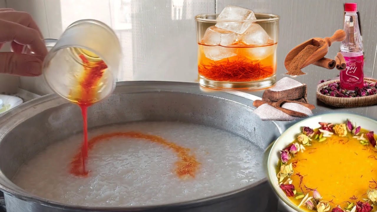 شله زرد نذری  برای یادبود اموات مردم ایرانم🖤