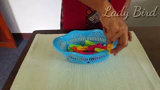 Pegging/montessori activity/2.6.6/ #ladybird/ #manjeri