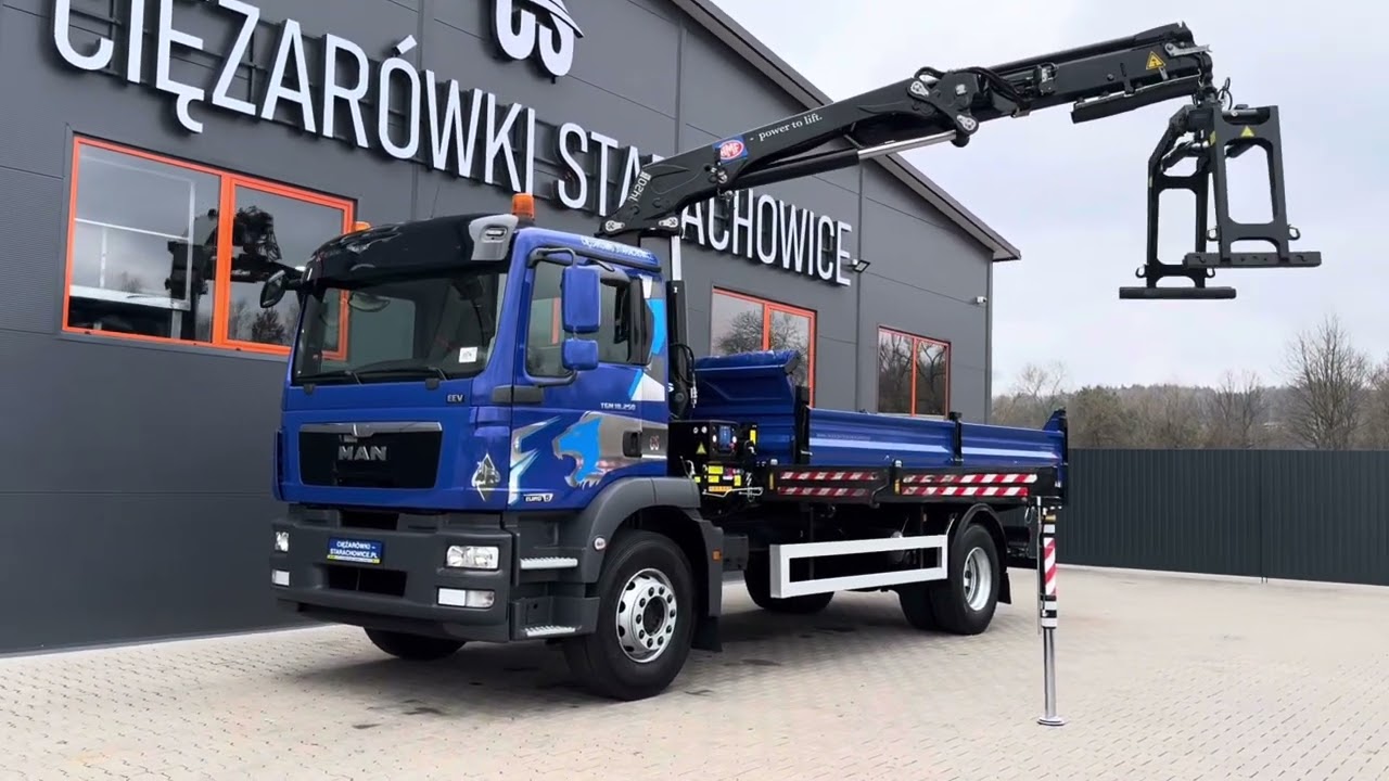 MAN TGM 18.350 wywrotka 3 - stronna + żuraw HDS z pilotem // 2014 r. // 287 tyś. km // zapraszamy