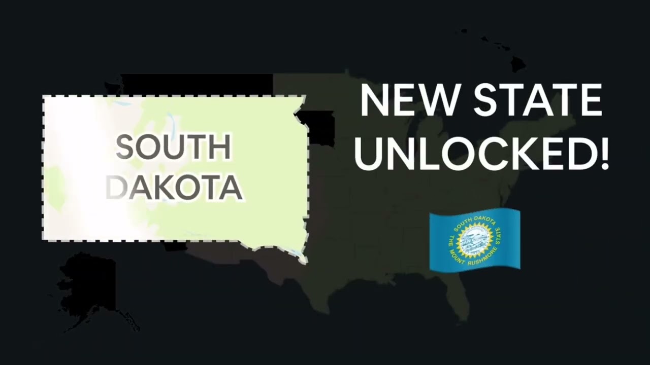 Ryan Trahan “New State Unlocked” (South Dakota) 50 States in 50 Days.