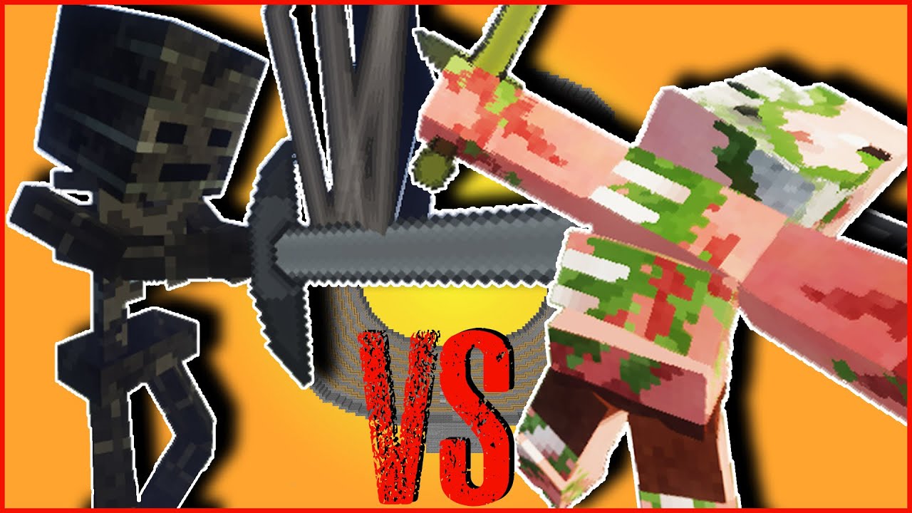 Minecraft - WITHER SKELETON TITAN VS ZOMBIE PIGMAN TITAN TITANS MOB BATTLE Minecraft - WITHER SKELETON TITAN VS ZOMBIE PIGMAN TITAN TITANS MOB BATTLE