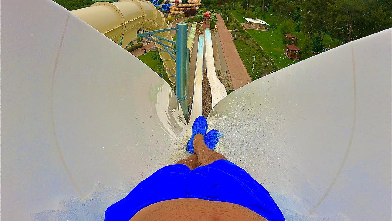 Free fall Kamikaze Water Slide at Aquapark Istralandia