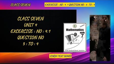 Unit 4 || Exponents | exercise 4.1 | class 7 math | sindh textbook | Excercise no 4.1 ques no 3 to 4