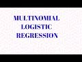 Multinomial Logistic Regression in R | Statistical Models | Multi class classification