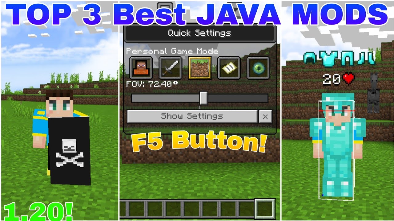 Top 3 Best JAVA MODS For Minecraft Pocket edition 1.20🔥| - YouTube