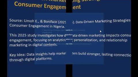 Data-Driven Marketing Strategies and Consumer Engagement