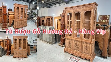 Chiếc Tủ Rượu Vip Đục Tay Gỗ Hương Đá - Mẫu Đẹp Nhất 2025