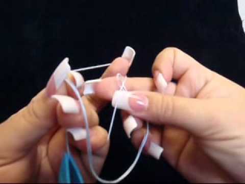 Frivolite-Tatting Lesson 13 - single-shuttle split ring
