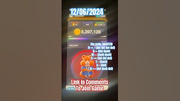 Hamster Kombat 12/06/2024 Daily Cipher Code #hamsterkombat #telegram #toncoin #notcoin #crypto #game