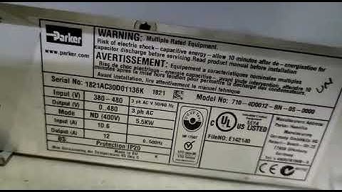 PARKER AC 30 RATING 11KW REPAIRED DRIVE TESTING