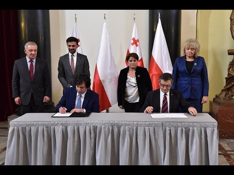 საქართველოსა და პოლონეთის საპარლამენტო ასამბლეის წესდების ხელმოწერა