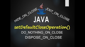 setDefaultCloseOperation() method in JFrame and its various close operation in Java