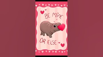 Reject Moo Deng, If You Dare 🔪♥️cute & chaotic valentine card! #illustration #art #speedpaint #draw