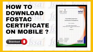 How to download fostac certificate on Mobile?