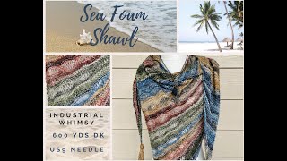 Sea Foam Shawl Stitches How to Knit Industrial Whimsy Knitting Pattern Tutorial