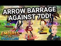 Top 10 Alliance Wars - Arrow Barrage - Praetorian Guardians vs 7 Days Departed - Empires And Puzzles