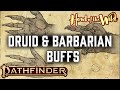 Barbarian and druid buffs in pathfinder 2e remasters howl of the wild