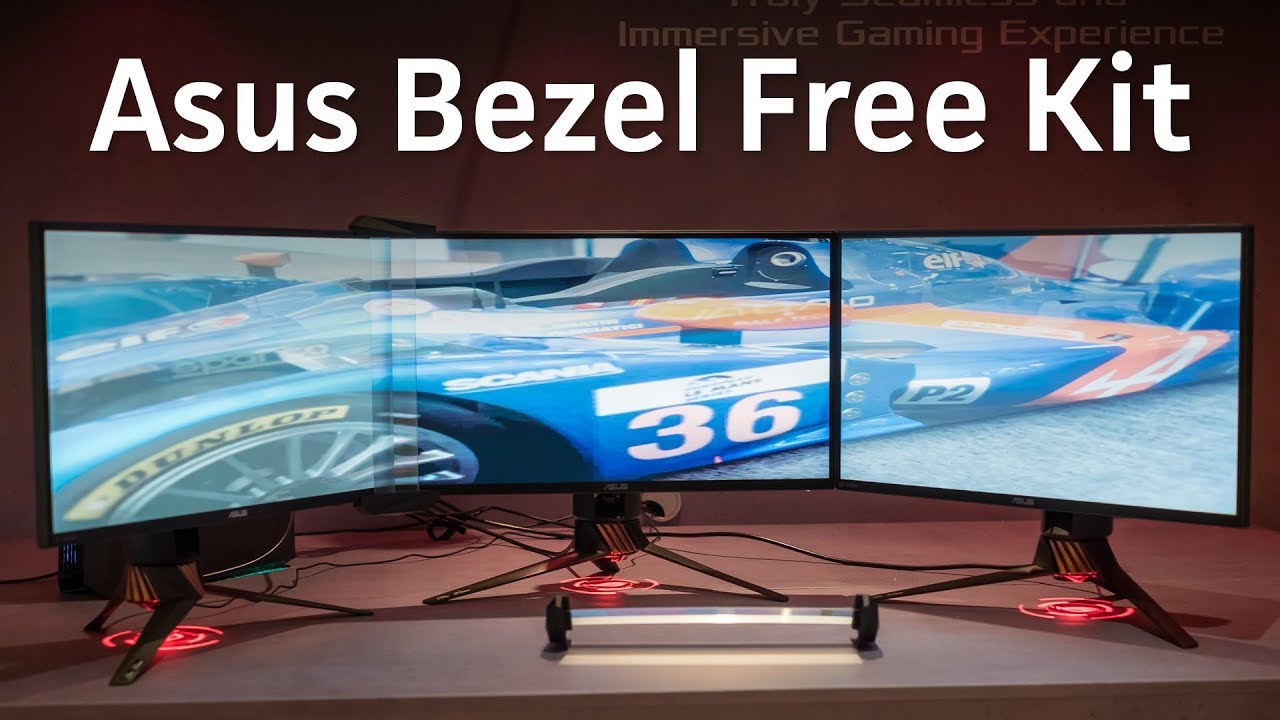 Asus' Bezel Free Kit uses an optical illusion to make bezels