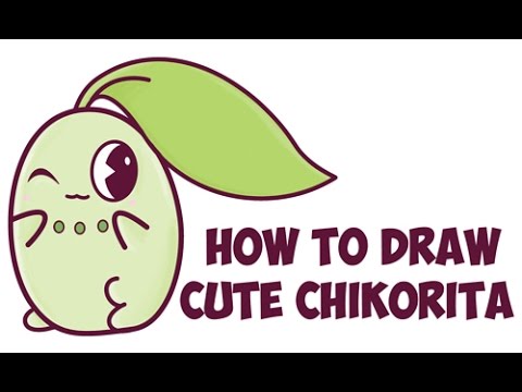 How To Draw Chikorita From Pokemon Easy Step By Step Cute Kawaii Chibi For Beginners