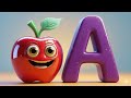 A for Apple B for Ball Phonics Song with Two Words ABC Alphabet Songs with Sounds for Kids Learning