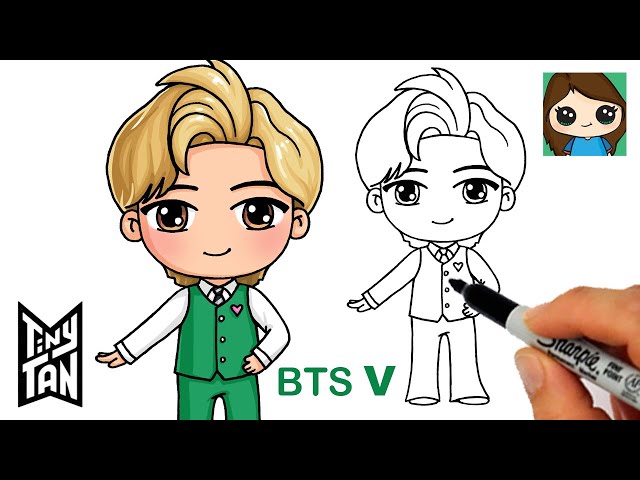 Download Cute Bts Cartoon Wallpaper | Wallpapers.com