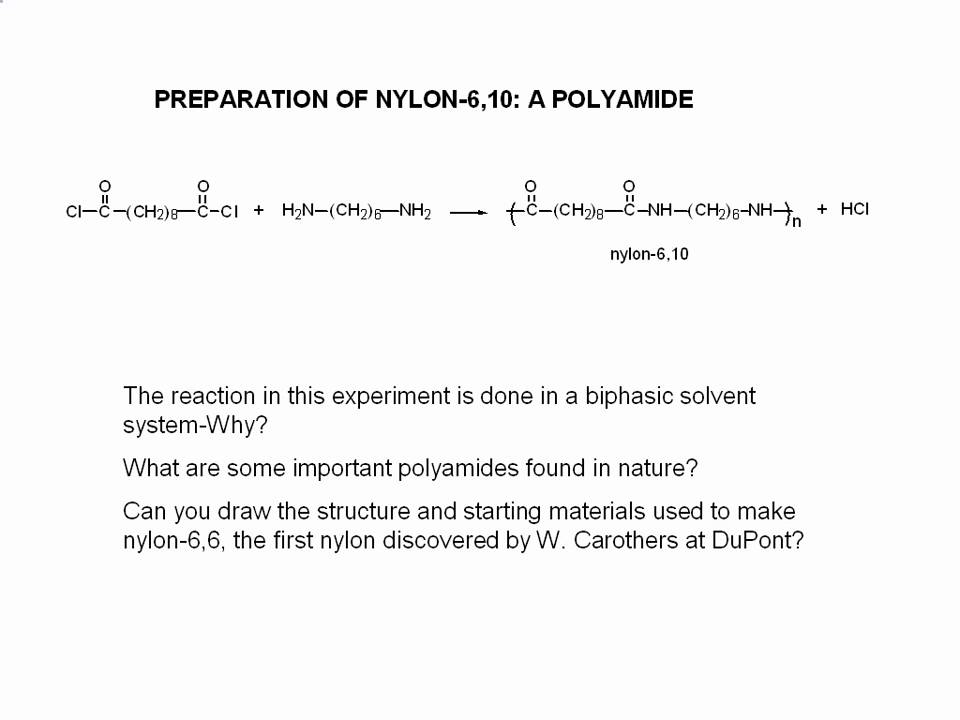 The Synthesis of Nylon - YouTube